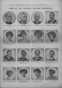 Noen av Titanics Notable Passengers, 20. april 1912. av Unbekannt
