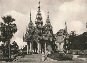 Sørinngang til Shwedagon Pagoda, Yangon, 1900. av Unbekannt