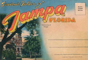 Suvenirmappe fra Tampa, Florida - University of Tampa, c1940-tallet av Unbekannt
