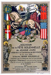 Suvenir fra en festival for å hedre Jeanne d