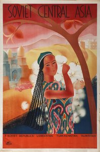 Sovjetisk Sentral-Asia-plakat av Intourist-selskapet, 1934