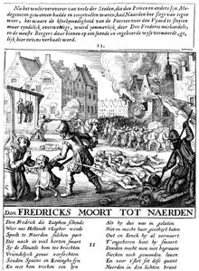 Spanske tropper brenner bygninger og massakrerer under spansk styre i Nederland, 1567-73 av Unbekannt