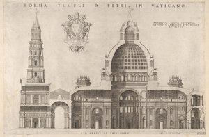 The Mirror of Roman Magnificence: Design for Basilica of St. Peter Peters i Vatikanet, 1514 av Unbekannt