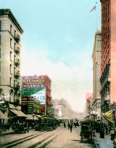 Spring Street, Los Angeles, California, USA, ca 1900-tallet av Unbekannt