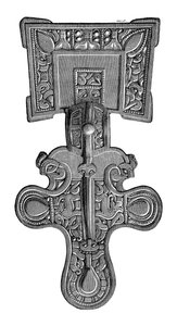 Firkantet fibula, fra Ragley Park, Warwickshire, 1893 av Unbekannt