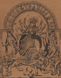 Sri Sri Durga, ca. 1875-80. av Unbekannt