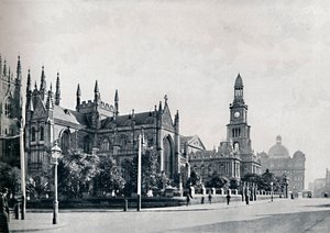 St. Andrews Cathedral, Sydney rådhus og markedsbygninger, c1900. av Unbekannt