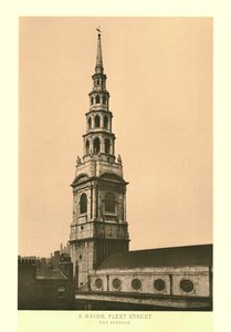 St Bride, Fleet Street, The Steeple, midten av slutten av 1800-tallet. av Unbekannt