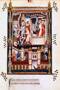 St Denis, St Rusticus og St Eleutherius i fengsel, 1317 av Unbekannt