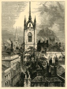 St. Dunstans-in-the-East, c1872. av Unbekannt