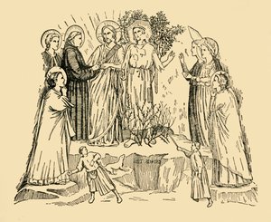 St. Frans av Assisi tar damen fattigdom for å være hans brud, c1930. av Unbekannt