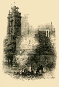 St. Giles, Cripplegate, Viser den gamle muren, c1872. av Unbekannt