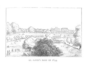 St. James Park i 1644, c1870 av Unbekannt