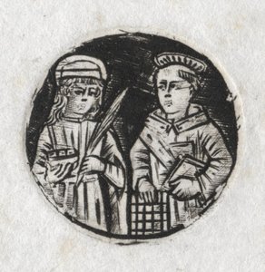 St. Lawrence og St. Lucy, ca. 1487. av Unbekannt