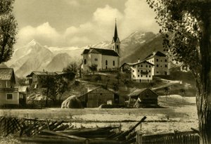 St Margarets kirke, Kaprun, Østerrike, c1935. av Unbekannt