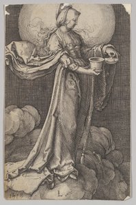 St. Maria Magdalena på skyene omvendt kopi.n.d. av Unbekannt