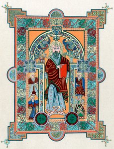 St Matthew fra Book of Kells, c800 av Unbekannt