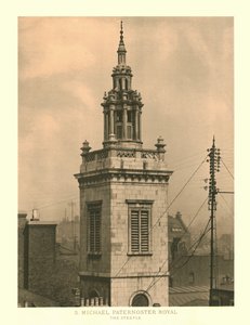 St Michael, Paternoster Royal, The Steeple, midten av slutten av 1800-tallet. av Unbekannt