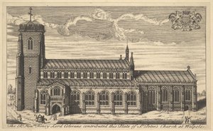 St. Peters kirke ved Walpole, 1700-tallet. av Unbekannt