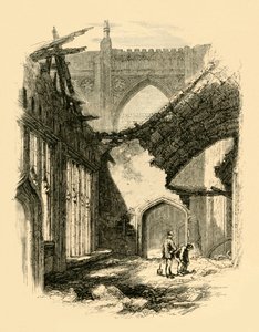 St. Stephens kapell. - Interiør etter brannen, 1881. av Unbekannt
