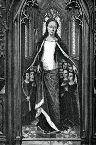 St Ursula og de hellige jomfruer, fra relikvieskrinet til St. Ursula, 1489, 1870 av Unbekannt