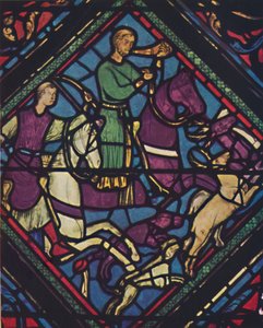 Farget glass - Chartres katedral, 1200-tallet, ca 1950. av Unbekannt