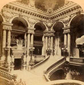 Trapp i Grand Opera House, Paris, Frankrike, c1900. av Unbekannt