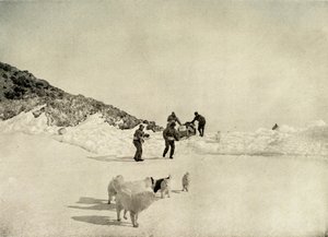 Start av Western Party fra Cape Royds, c1908, 1909. av Unbekannt
