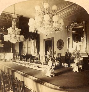 State Dining Room, Presidents Mansion, Washington, D.C., U.S.A., c1900. av Unbekannt