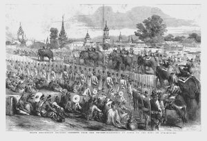 Statsprosesjon med gaver fra Indias generalguvernør til kongen av Ava, 1856 av Unbekannt