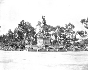 Statue av Columbus på Paseo, Mexico by, Mexico, c1900. av Unbekannt