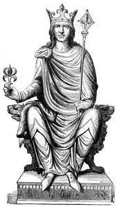 Statue av Philip Augustus, konge av Frankrike, 1200-tallet 1882-1884 av Unbekannt
