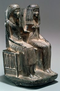 Statue av en gammel egyptisk tjenestemann og hans kone, 1200-1100-tallet f.Kr av Unbekannt