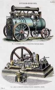 Dampmaskin, 1800-tallet av Unbekannt