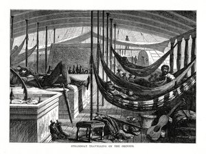 Dampbåt som reiser på Orinoco, Sør-Amerika, 1877 av Unbekannt