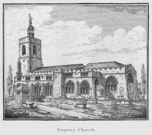 Stepney kirke, c1792 av Unbekannt