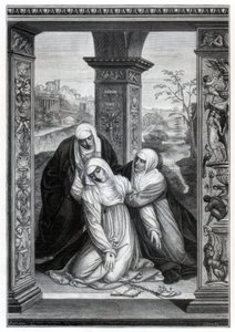 Stigmatisering av Saint Catherine of Siena, 1870 av Unbekannt