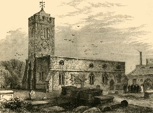 Stoke Newington Church, 1750, c1876. av Unbekannt