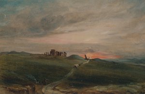 Stonehenge ved solnedgang, 1836. av Unbekannt