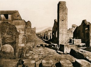 Strada Stabiana, Pompeii, Italia, ca 1900-tallet av Unbekannt