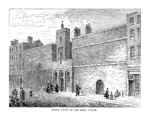Street Front of the Fleet Prison, 1878 av Unbekannt