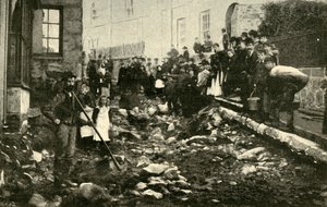 Gate i St. Ives etter et besøk fra en flom, 1901. av Unbekannt