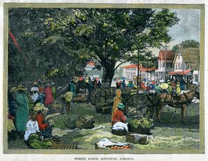 Gatebilde, Kingston, Jamaica, c1880 av Unbekannt
