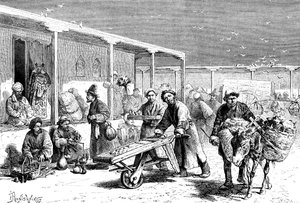 Gatebilde, Yarkand, c1890 av Unbekannt