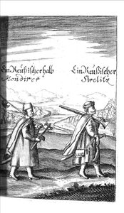 Streltsy fra Georg Adam Schleissing De ved tsaren i Reussland Ivan og Peter Alexewiz, 1693 av Unbekannt