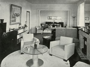 Studio og spisestue i huset i Brussel, 1937. av Unbekannt