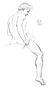 Studie for Cimabues Madonna, 1899 av Unbekannt