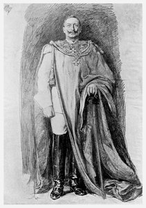 Studie for emaljeportrettet av keiser Wilhelm II av Tyskland, 1901 av Unbekannt