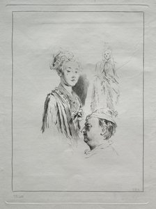 Study of Heads, 1700-tallet. av Unbekannt