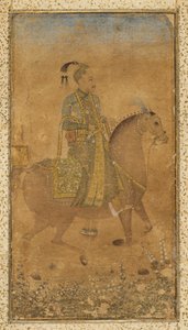 Sultan Abdullah Qutb Shah 1614-74 på hesteryggen, ca. 1635. av Unbekannt